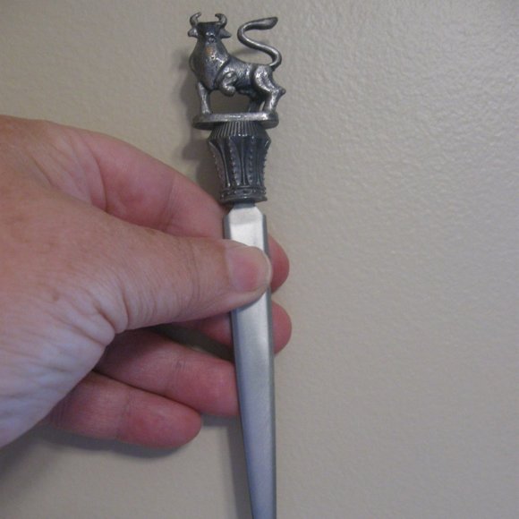 Merrill Lynch Other - ***SOLD***  Vintage Pewter Letter Opener Merrill Lynch Bull Market Logo